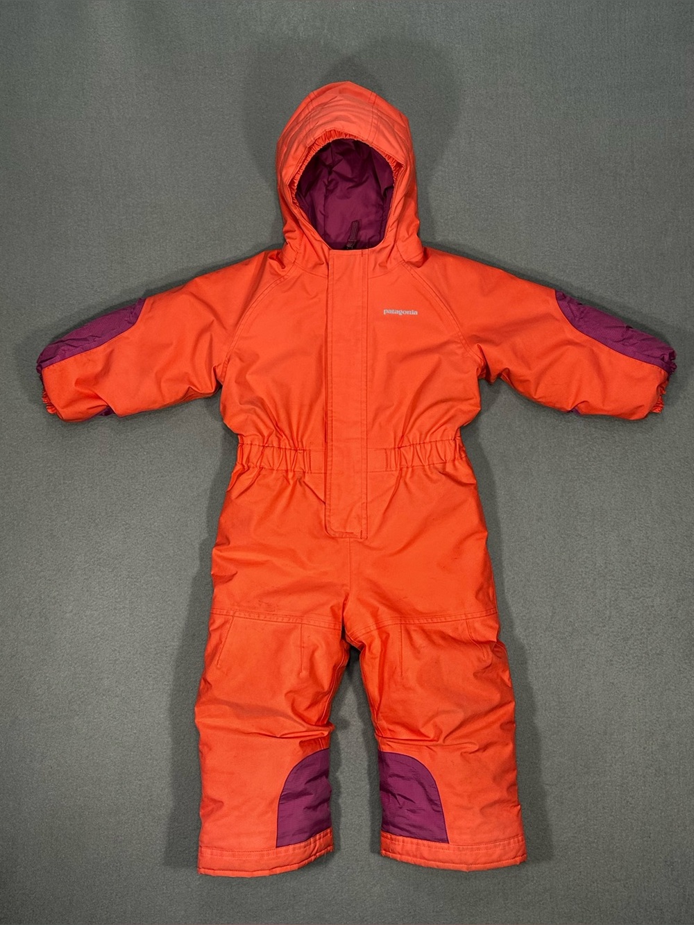Patagonia Toddler 2T Snowsuit One Piece H2No Waterproof Insulated Orange Purple